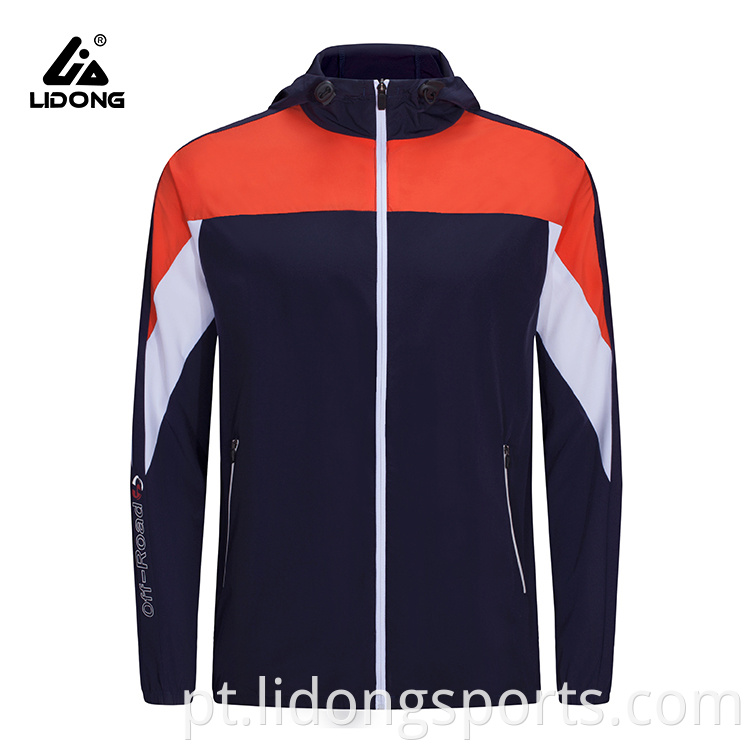 Fabricante de roupas Fin School Sports Jackets Track Jacket com traje de capuz de alta qualidade